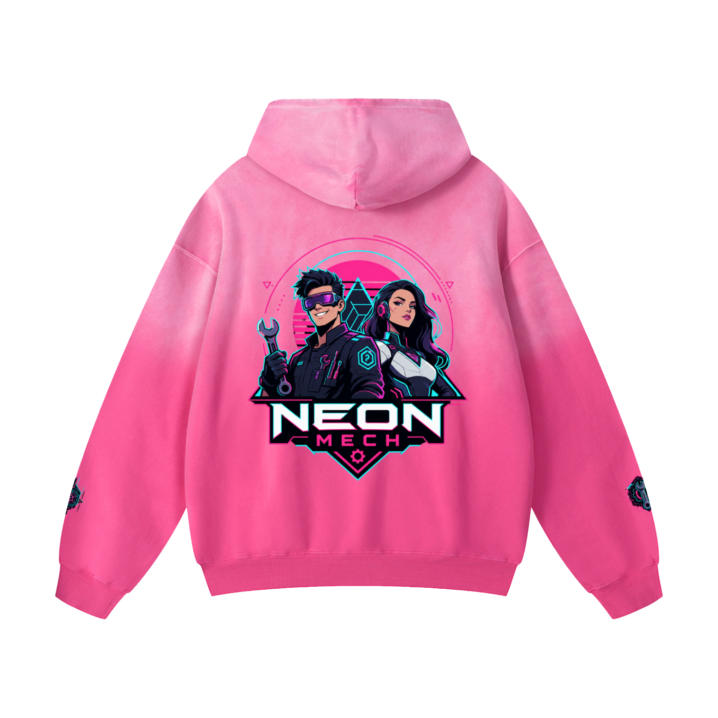 NEON MECHANIC Heavyweight Sunfade Oversized Hoodie