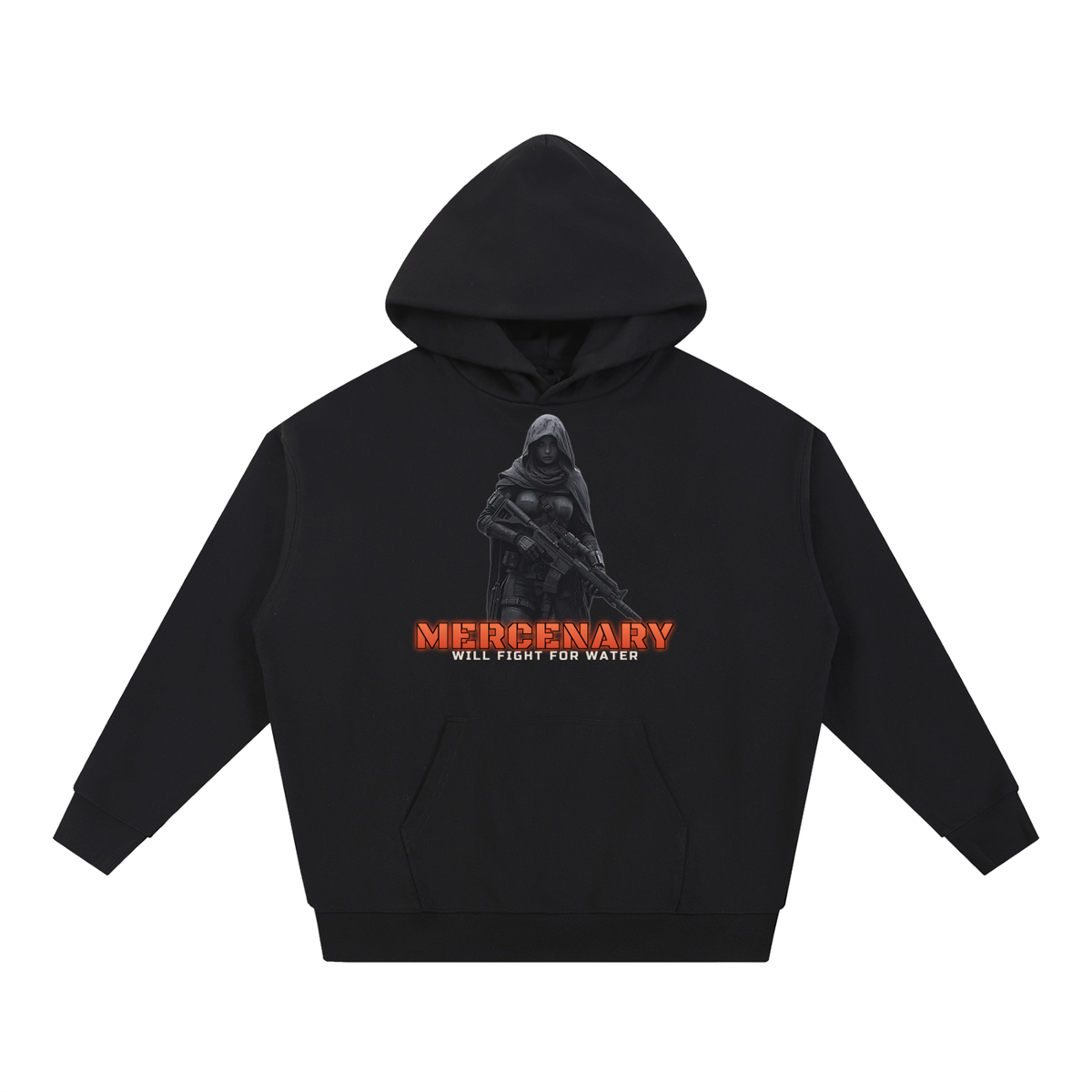 Mercenary Hoodie | Wasteland Mercenary Sci-Fi Graphic Hoodie