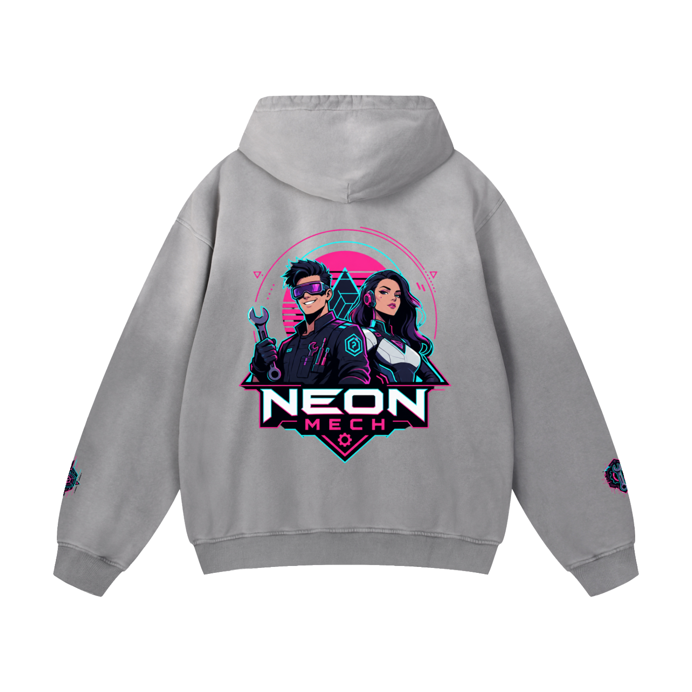 NEON MECHANIC Heavyweight Sunfade Oversized Hoodie