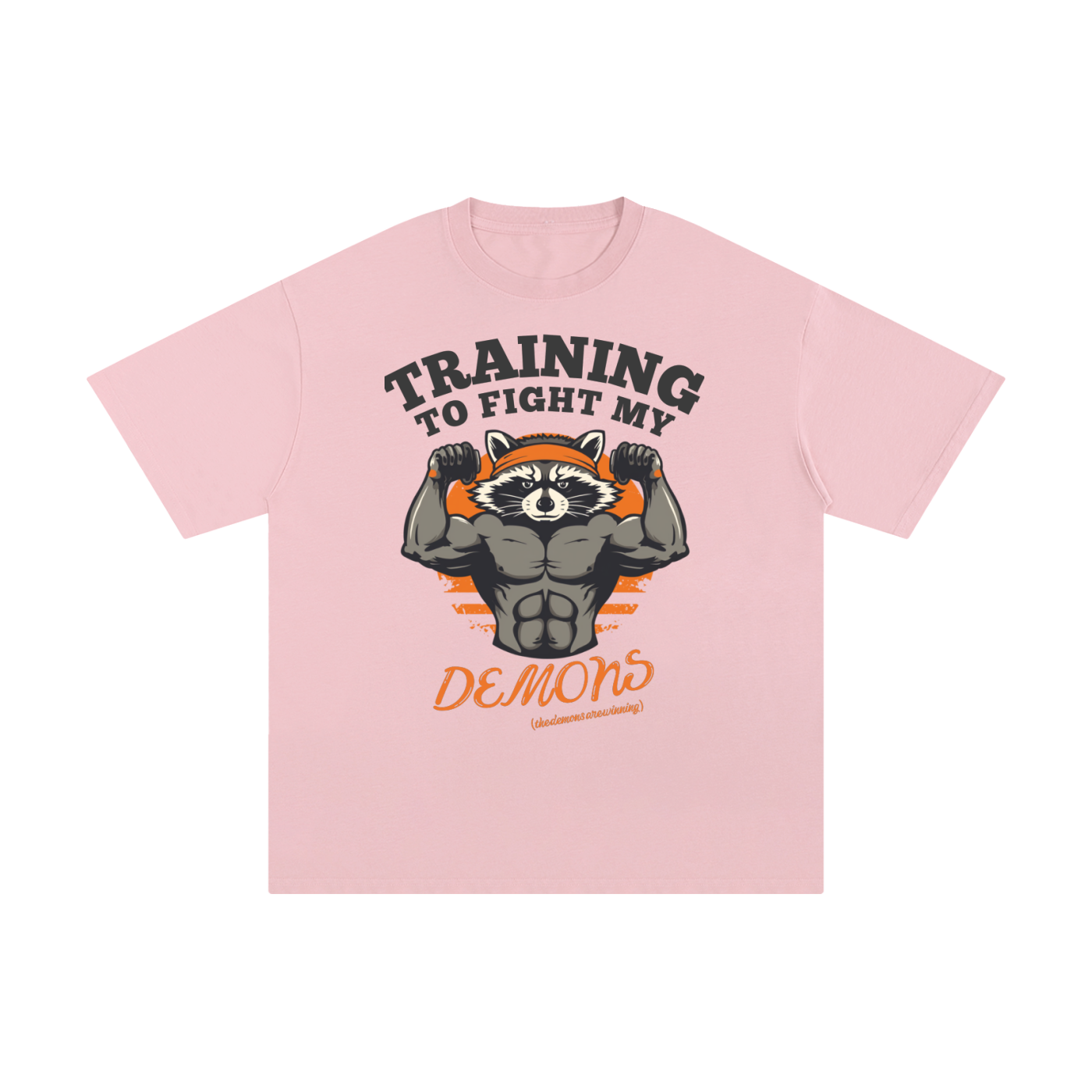 Training to Fight My Demons | Raccoon Gym T-Shirt