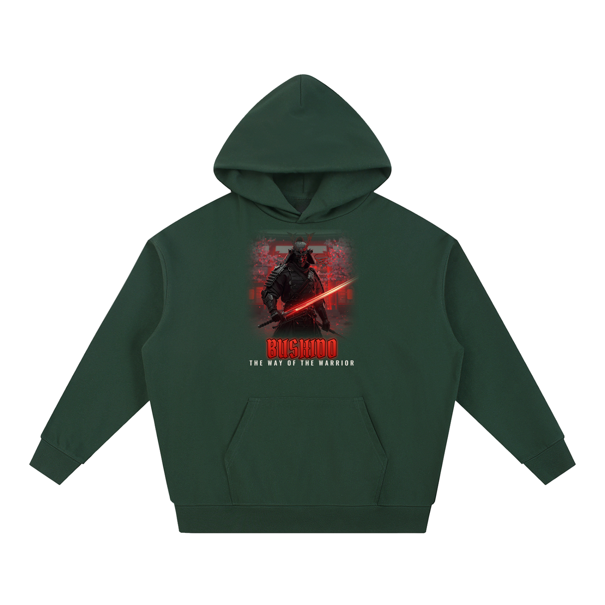 Bushido Samurai Hoodie | Red Blade Samurai Sci-Fi Graphic Hoodie
