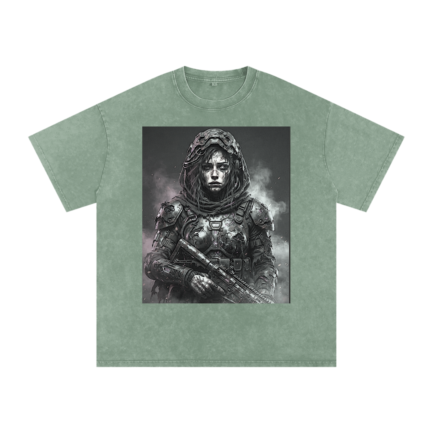 Snow Washed Oversized Cotton T-Shirt