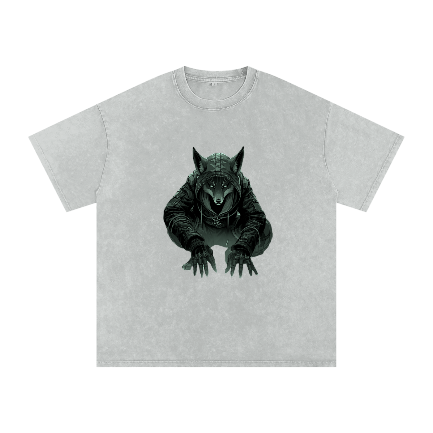 Snow Washed Oversized Cotton T-Shirt