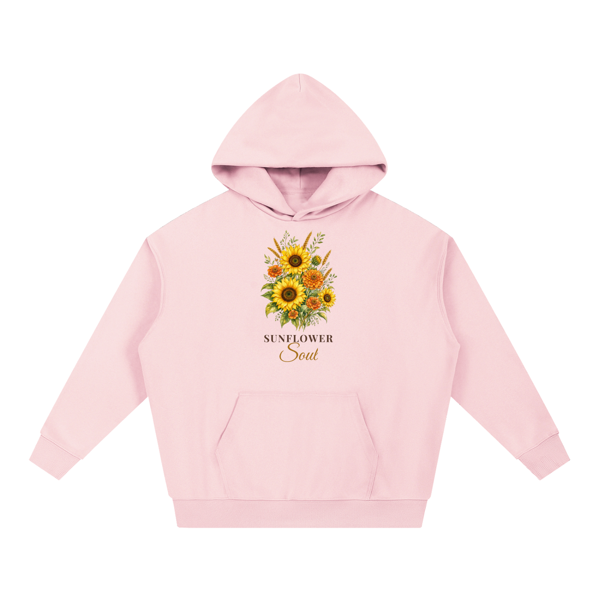 Sunflower Soul Hoodie | Sunflower Bouquet Watercolor Floral Sweatshirt for Women