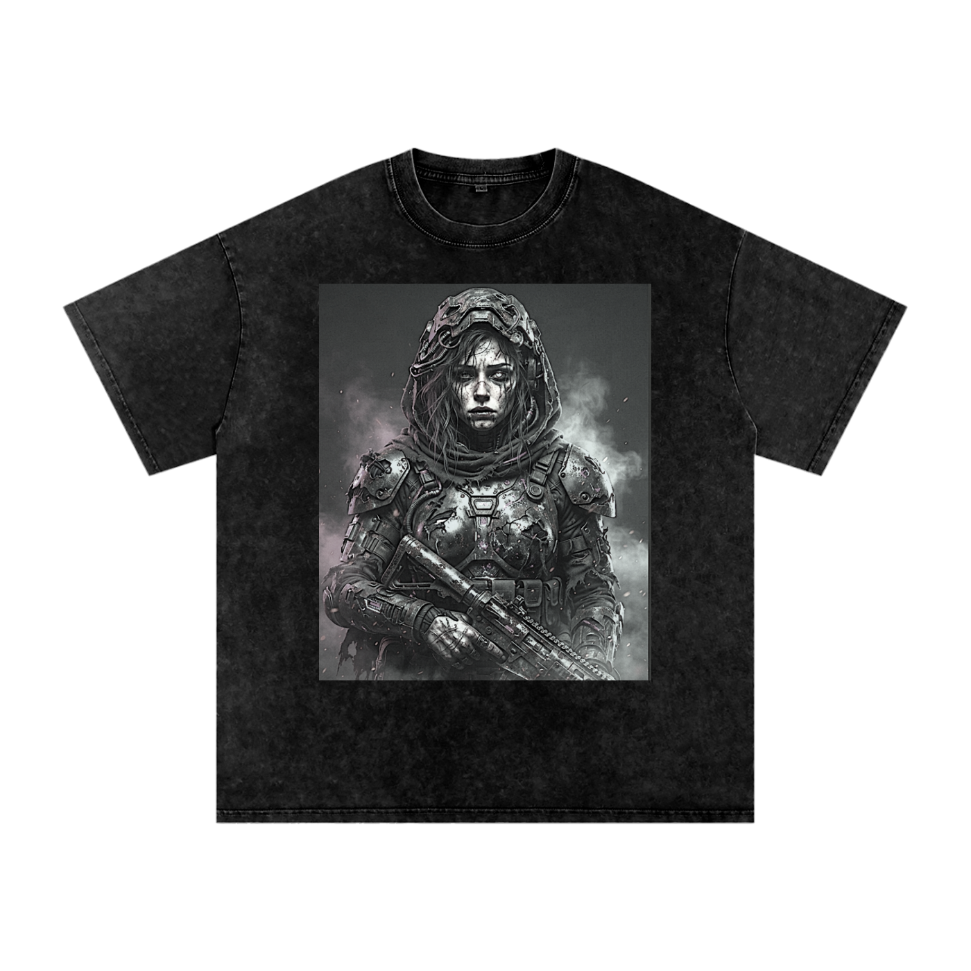 Snow Washed Oversized Cotton T-Shirt