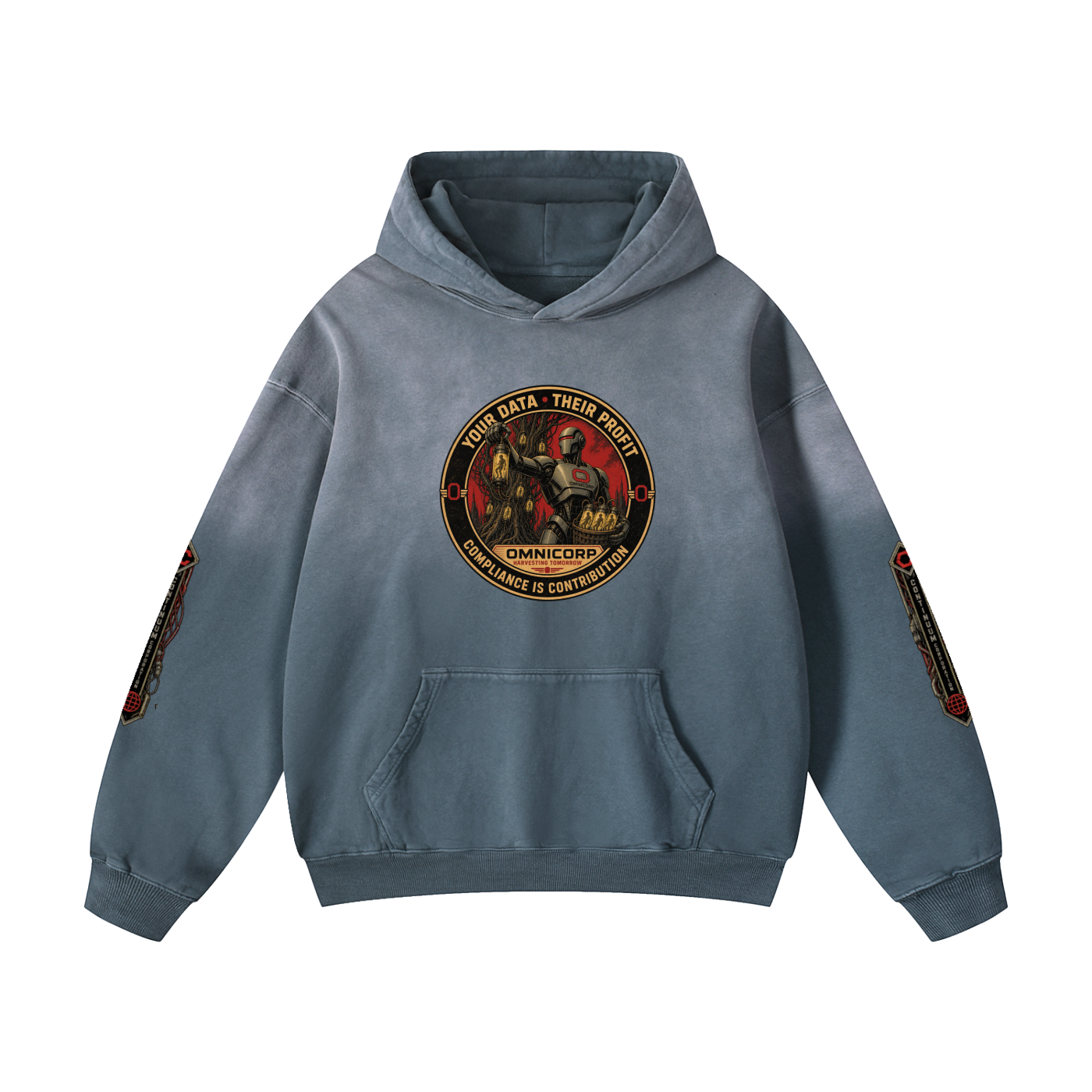 HUMAN DATA | Cyberpunk Oversized Heavyweight Hoodie
