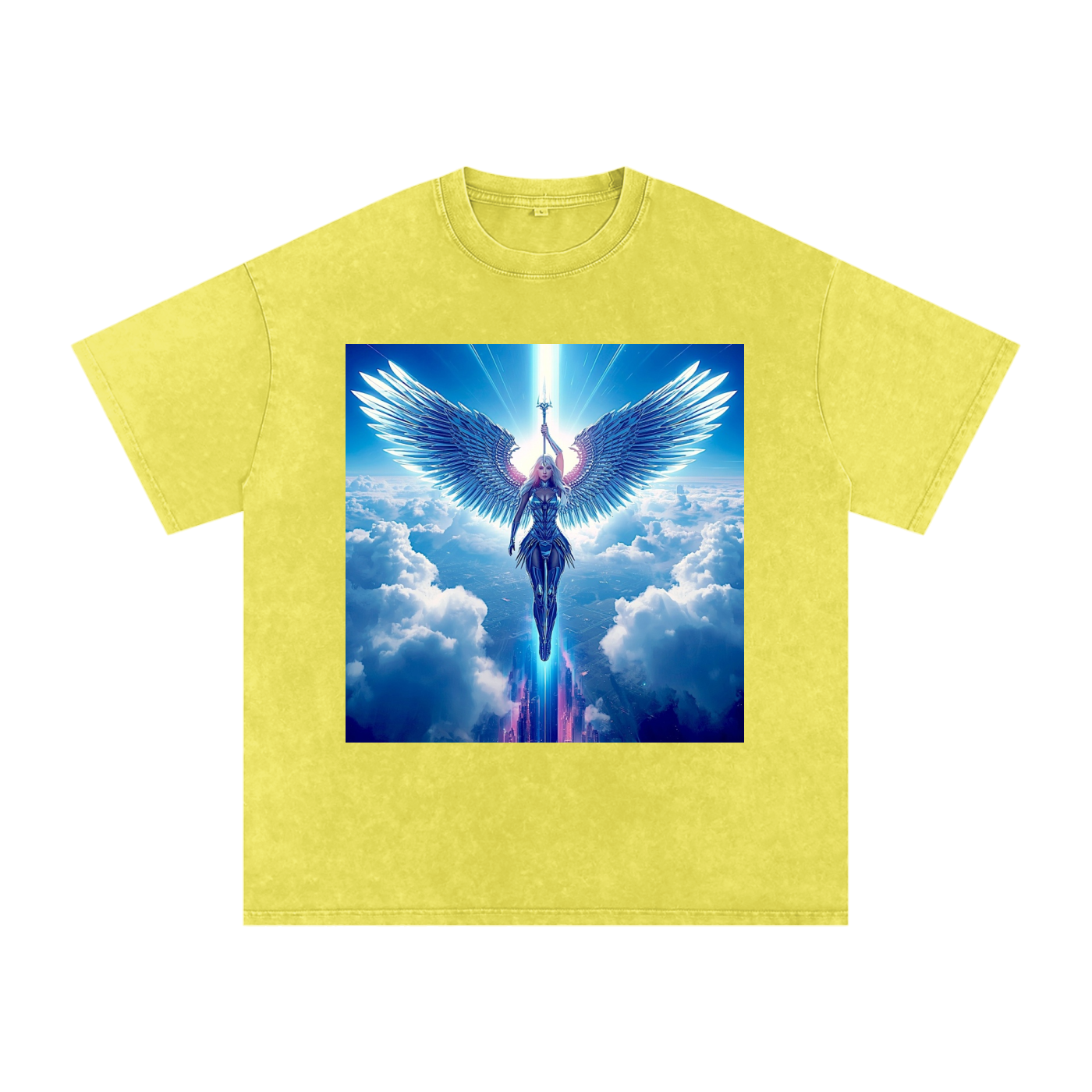 Snow Washed Oversized Cotton T-Shirt