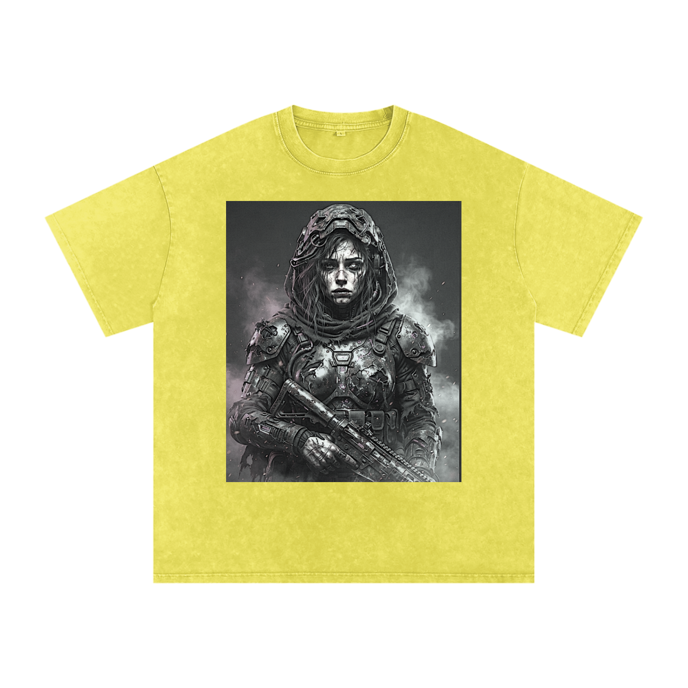 Snow Washed Oversized Cotton T-Shirt