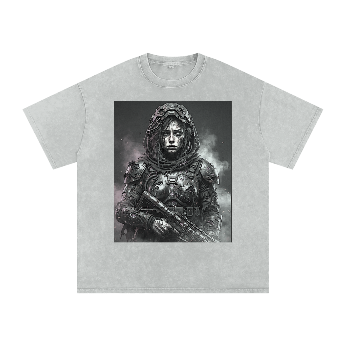 Snow Washed Oversized Cotton T-Shirt
