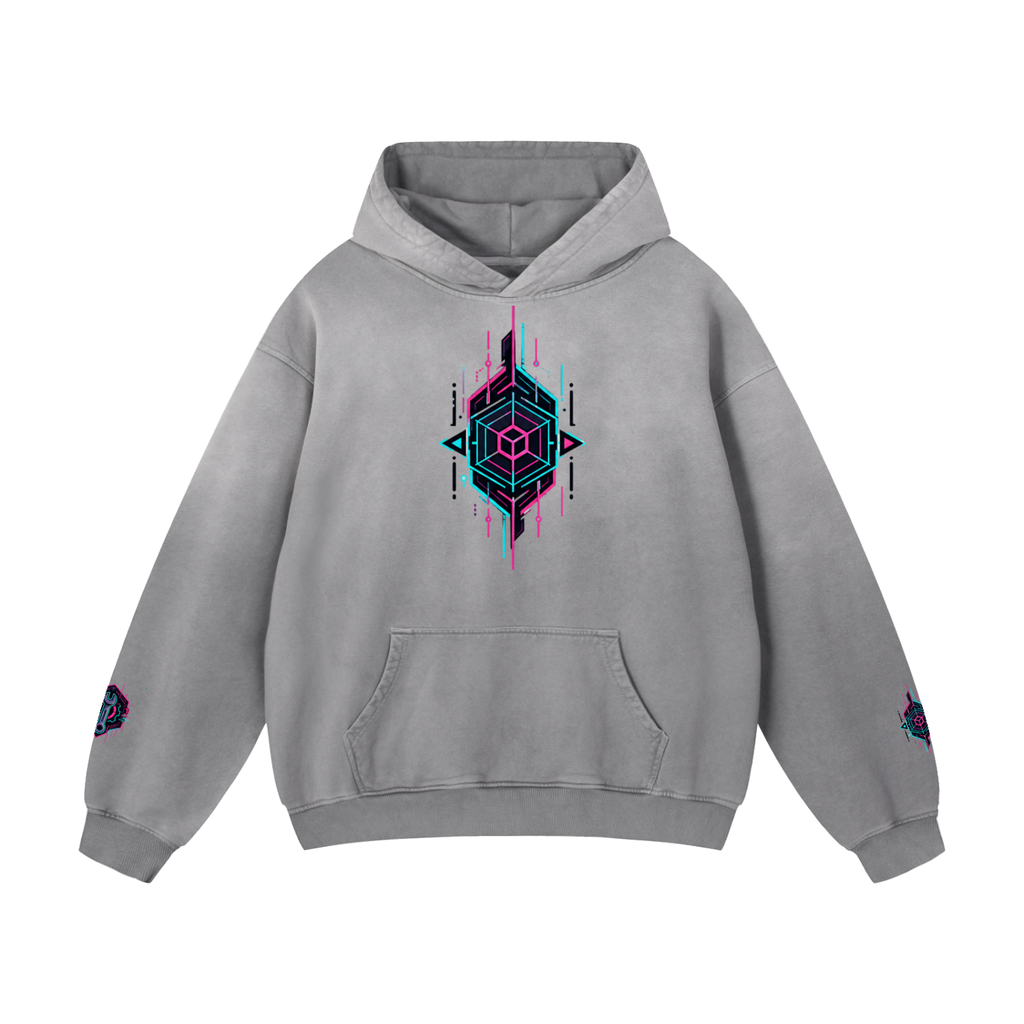 NEON MECHANIC Heavyweight Sunfade Oversized Hoodie