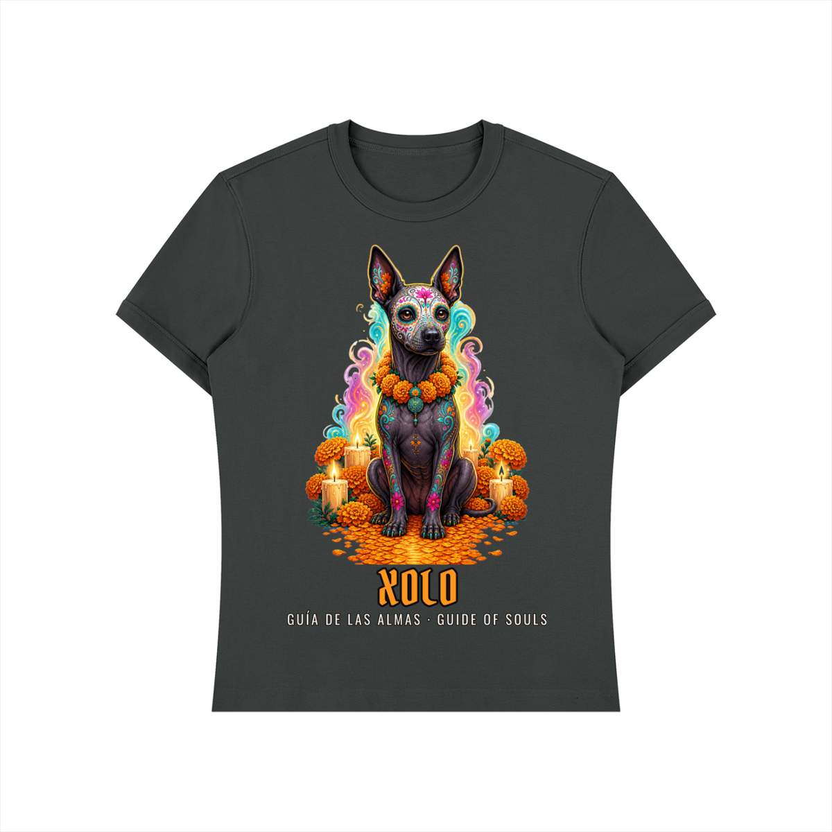 Xolo T-Shirt | Xoloitzcuintle Spirit Dog Día de los Muertos Graphic Tee