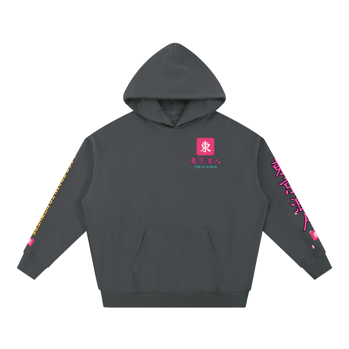 Tokyo Ronin Hoodie | Synthwave Female Samurai Japanese Graphic Hoodie, Back & Sleeve Print
