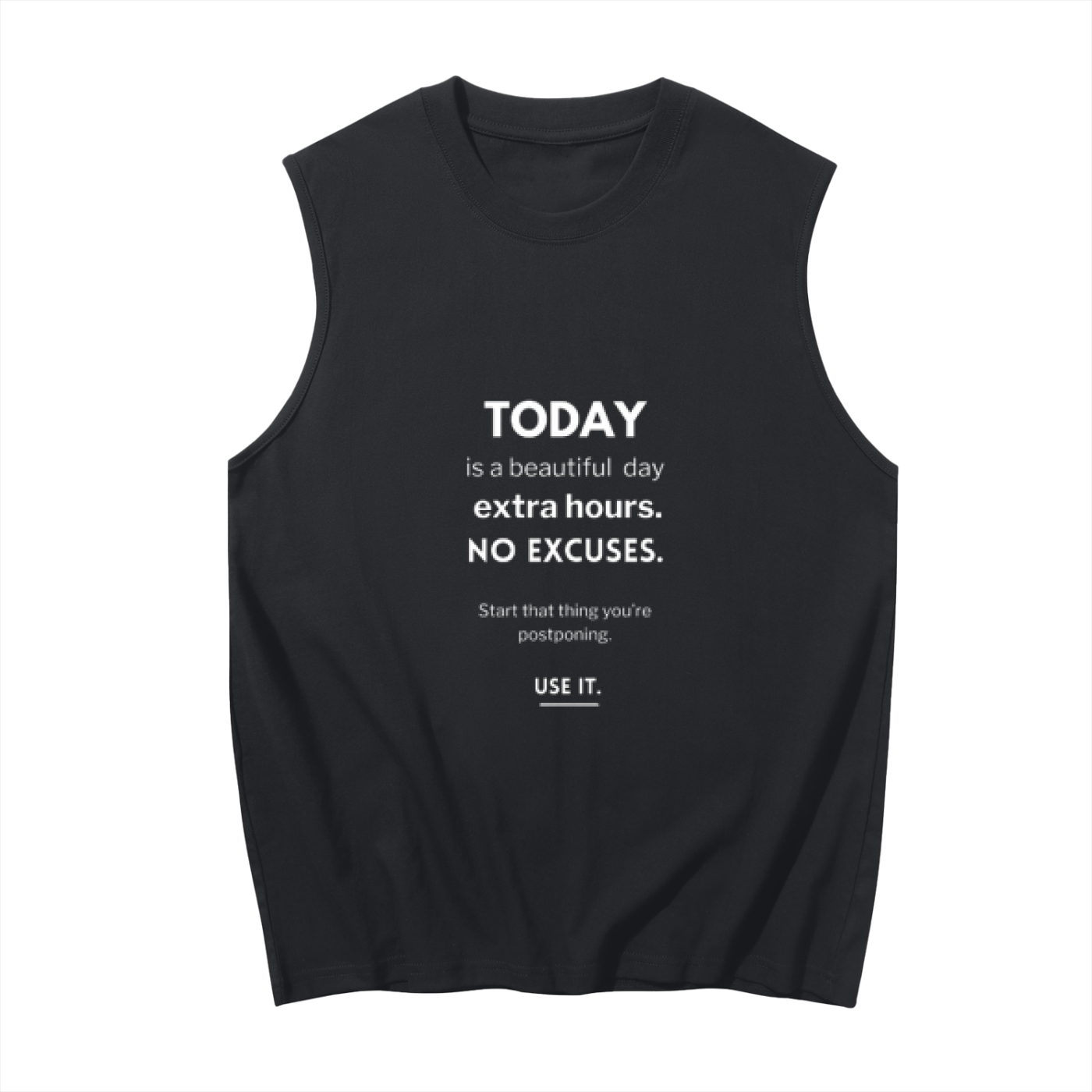 No Excuses Extra Hours | Motivational Gym Tank Top
