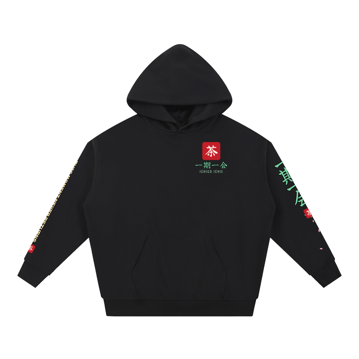 Ichigo Ichie Hoodie | Samurai Tea Ceremony Mecha Japanese Graphic Hoodie, Back & Sleeve Print