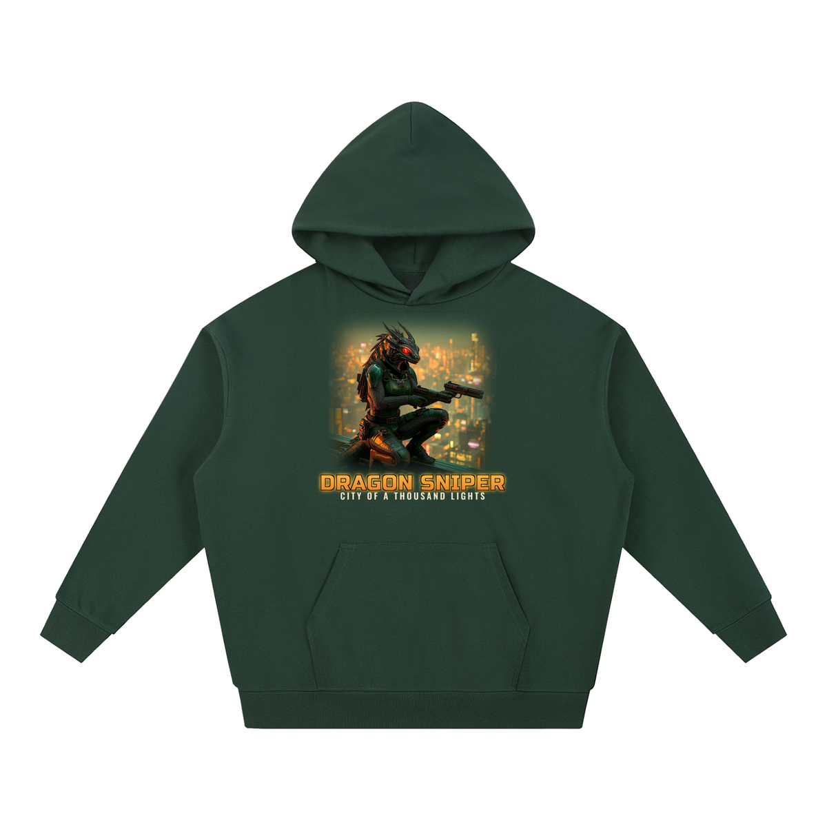 Dragon Sniper Hoodie | Dragon Warrior Sci-Fi Graphic Hoodie