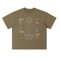 HUMAN CLONE VECTOR DESIGN Heavyweight Drop Shoulder Cotton T-Shirt