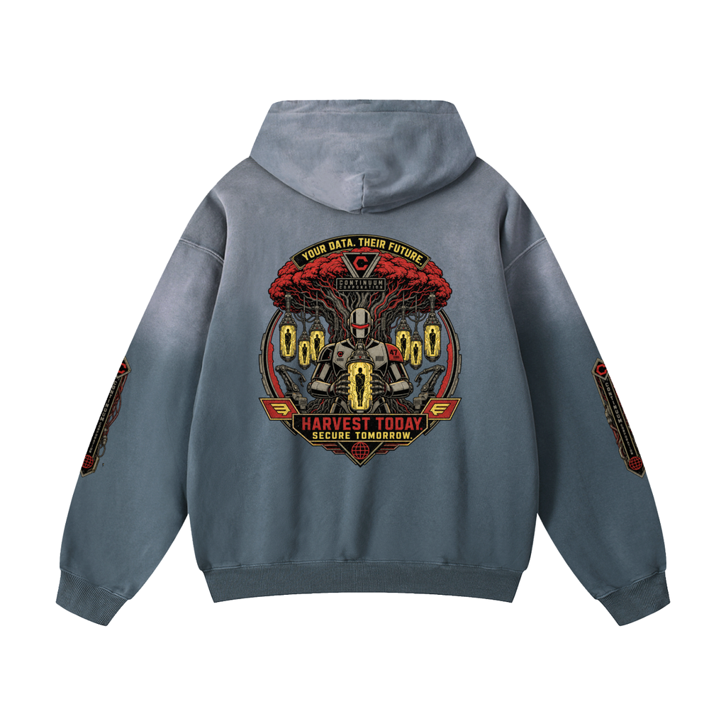 HUMAN DATA Heavyweight Sunfade Oversized Hoodie