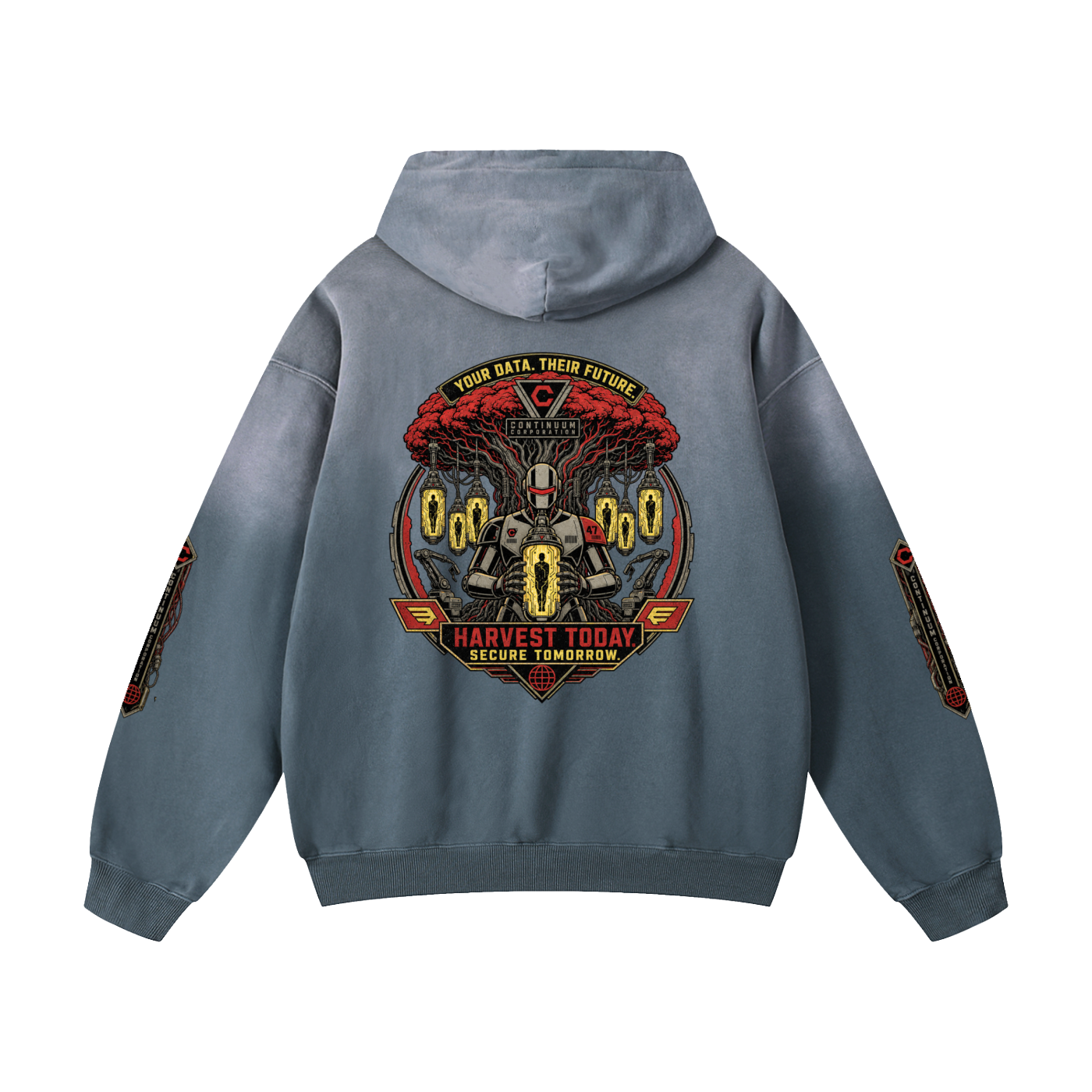 HUMAN DATA Heavyweight Sunfade Oversized Hoodie