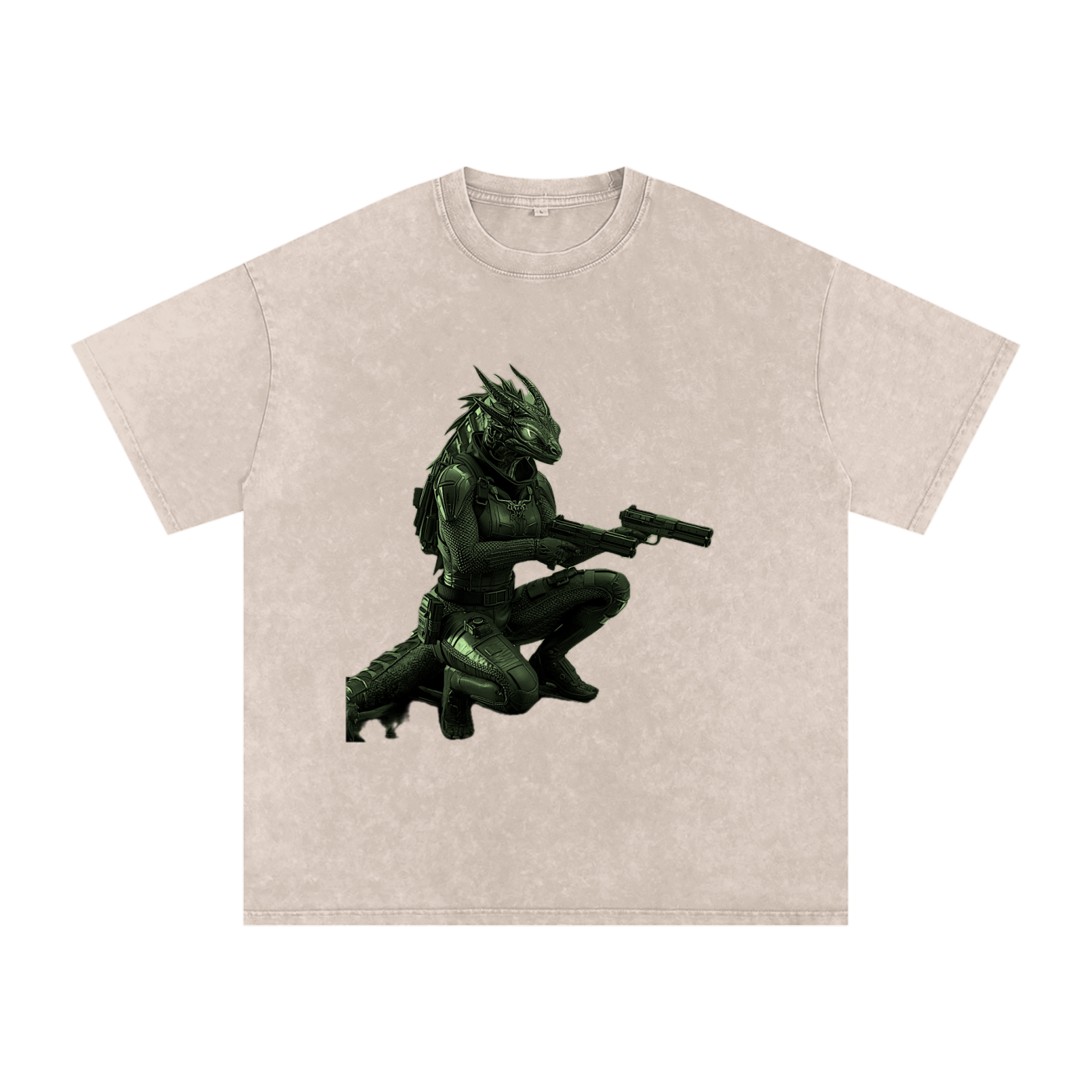 Snow Washed Oversized Cotton T-Shirt