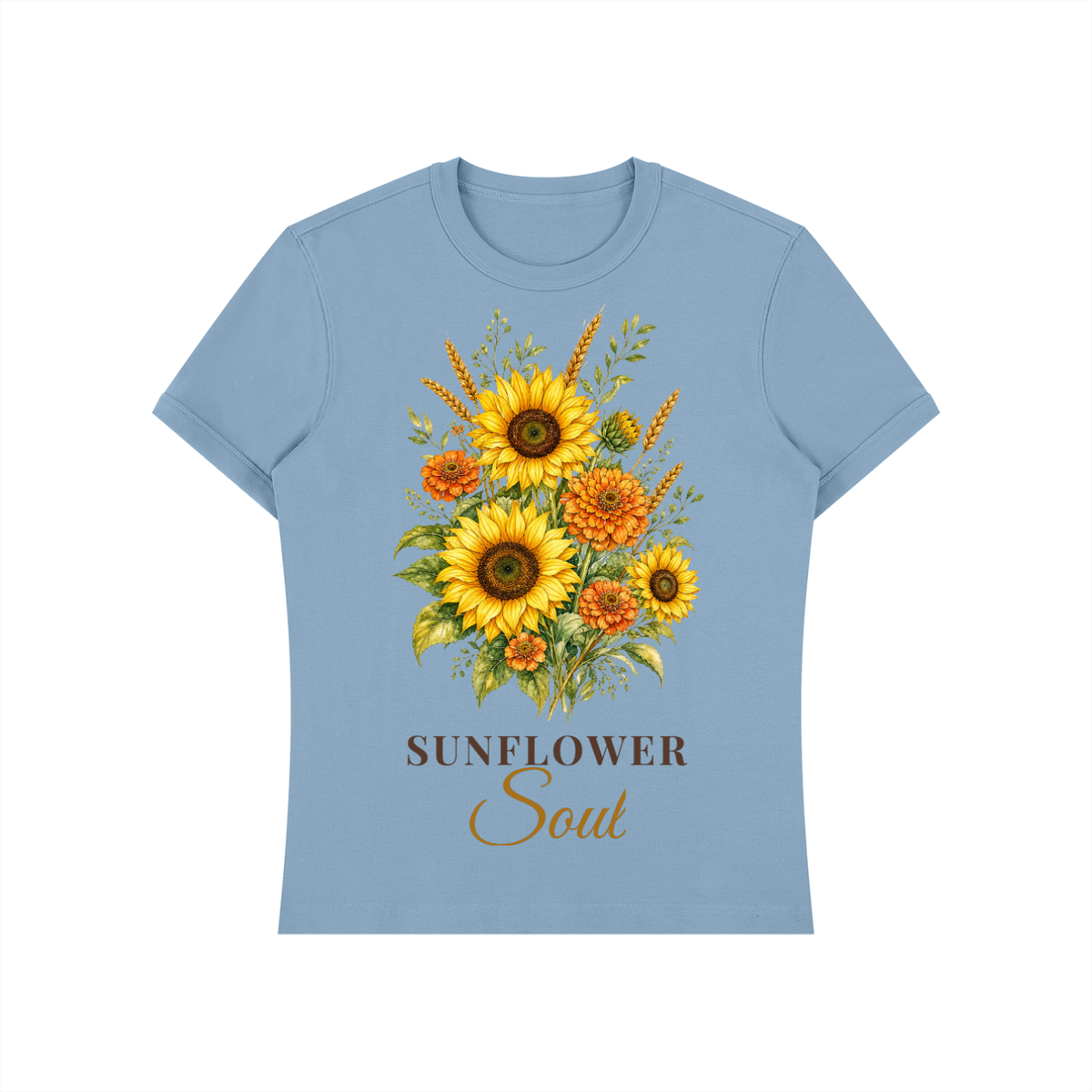 Sunflower Soul Shirt | Sunflower Bouquet Watercolor Graphic Tee for Women