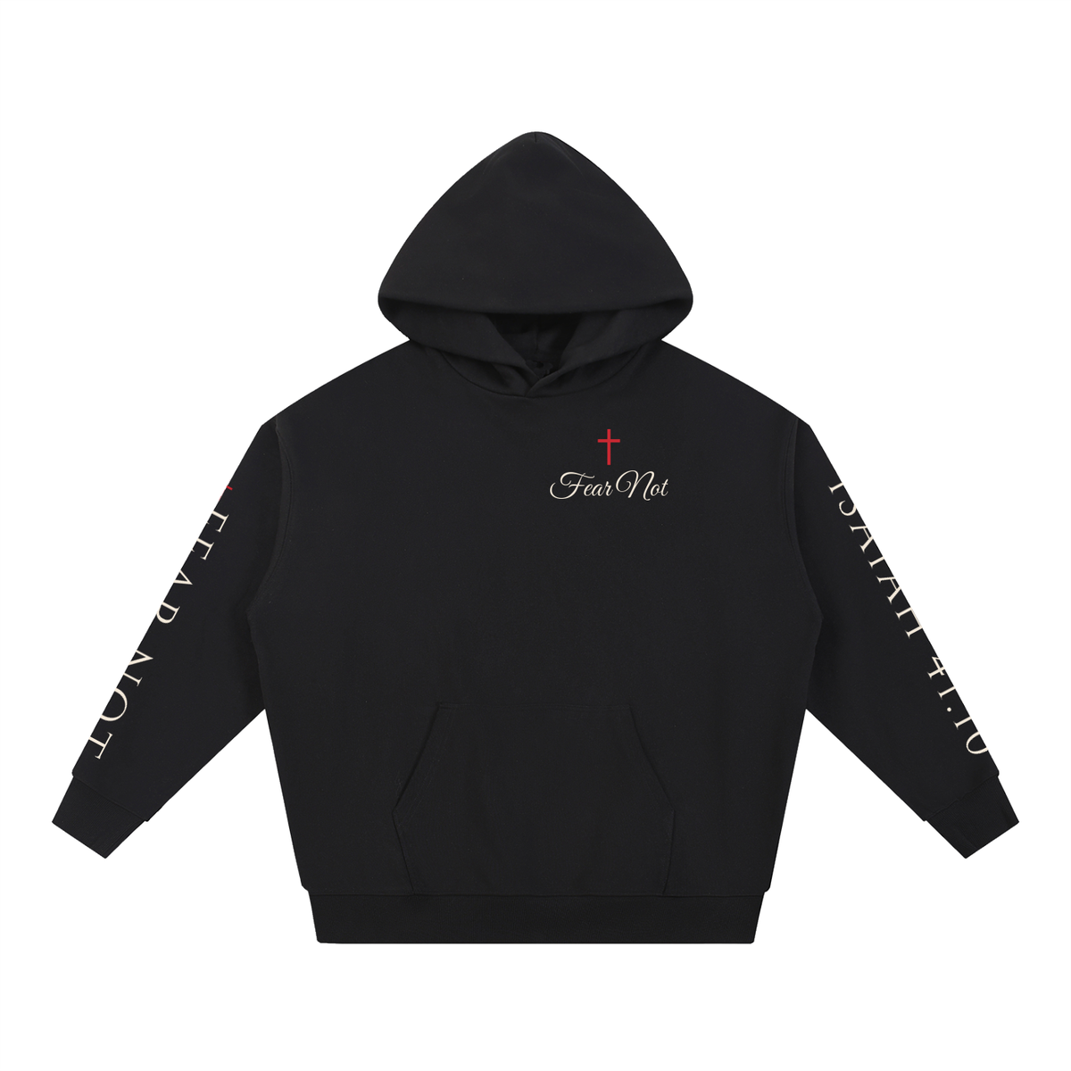 FEAR NOT Isaiah 41:10 Hoodie | Bold Rose Christian Sweatshirt, Vintage Faith Statement Hoodie, Bible Verse Gift