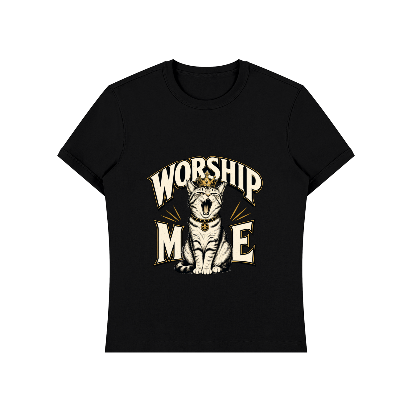 worship me cat Unisex Heavyweight Slim Fit T-Shirt