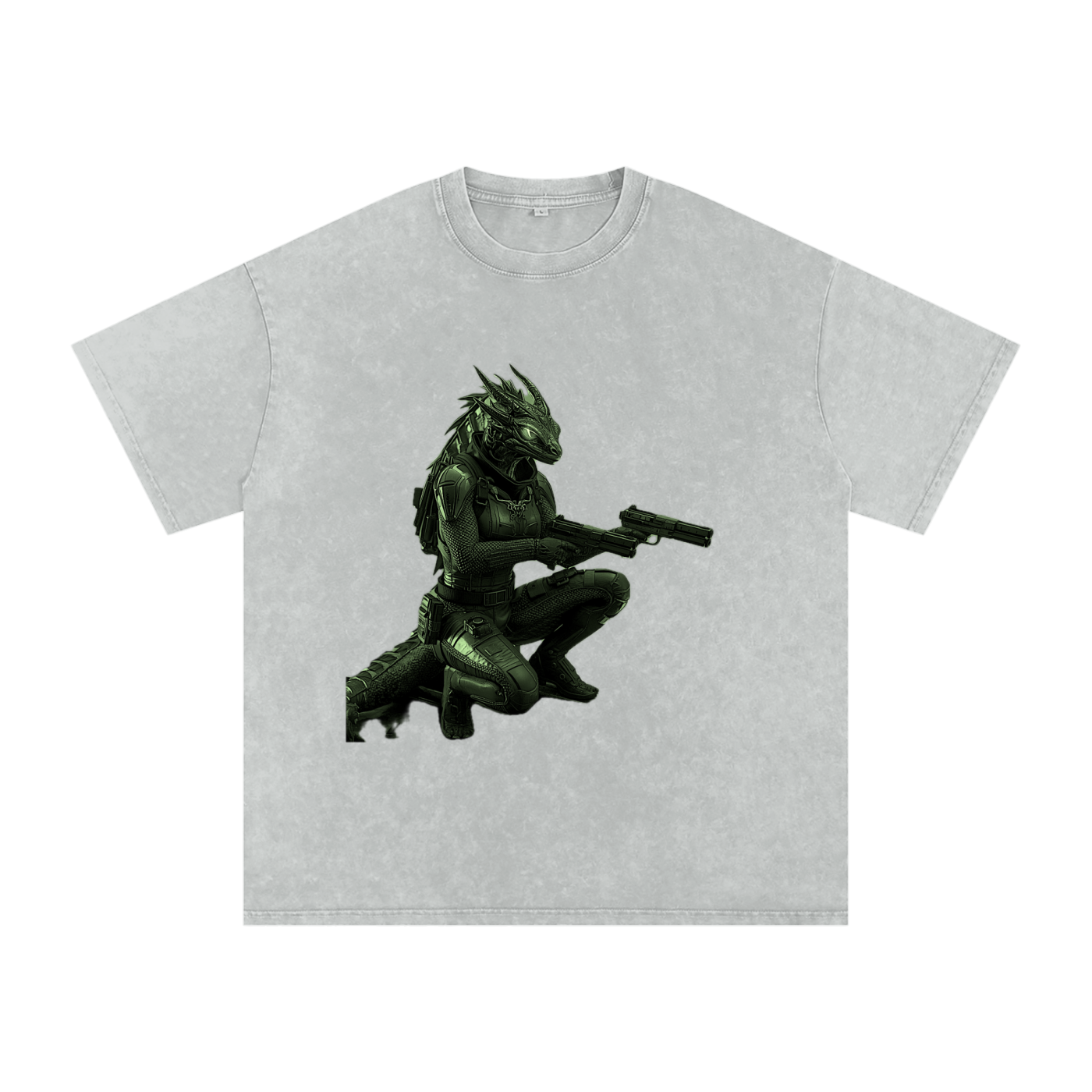 Snow Washed Oversized Cotton T-Shirt