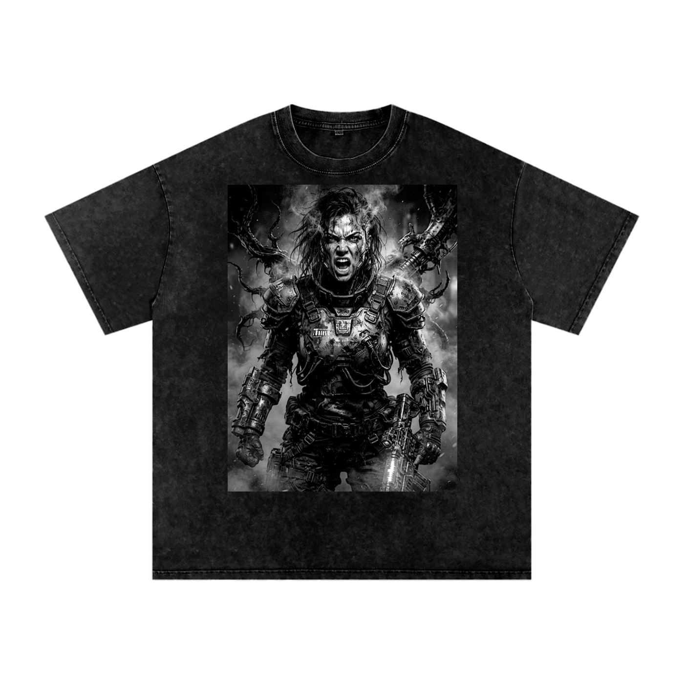 Snow Washed Oversized Cotton T-Shirt