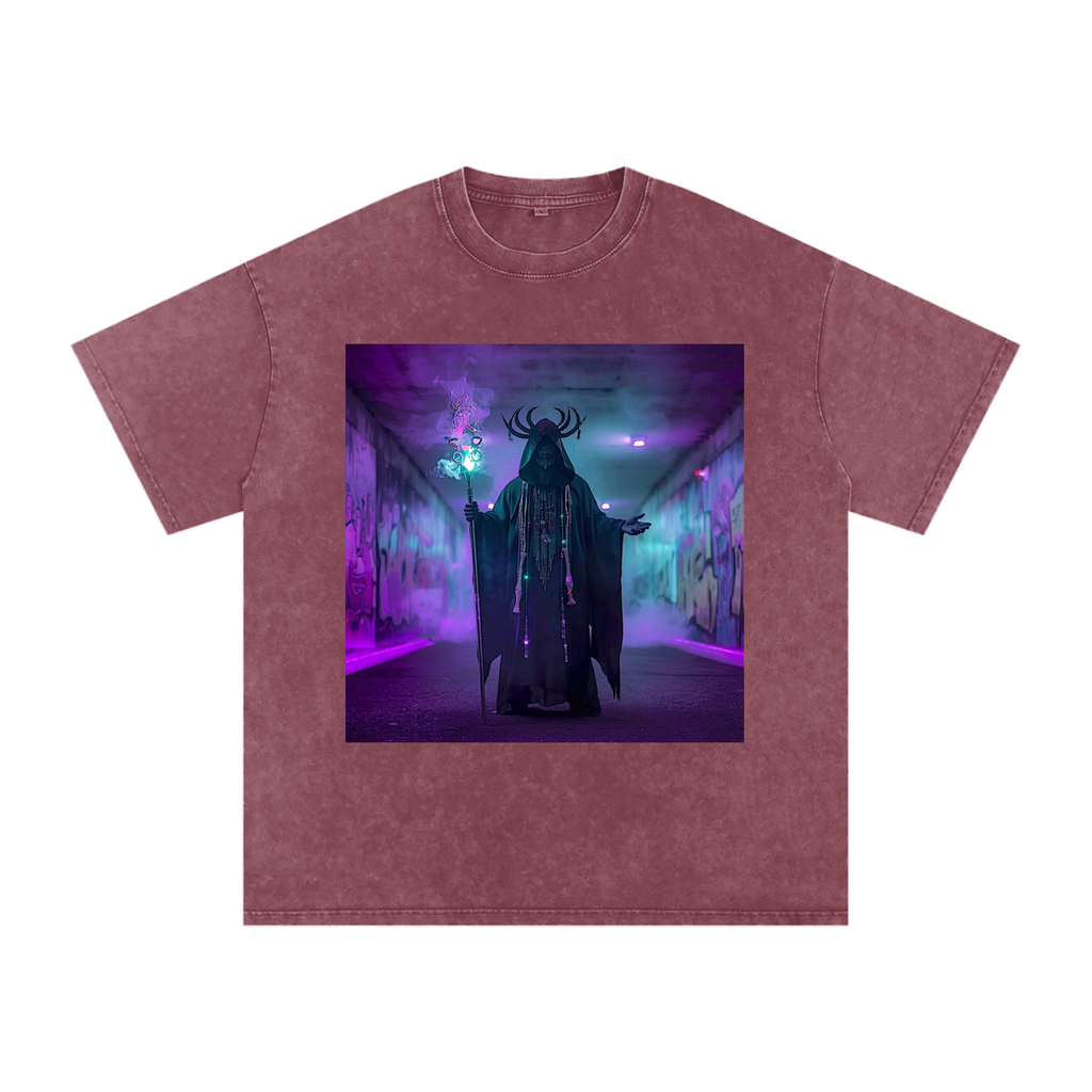 +Snow Washed Oversized Cotton T-Shirt