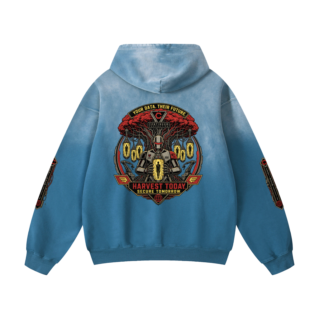 HUMAN DATA Heavyweight Sunfade Oversized Hoodie