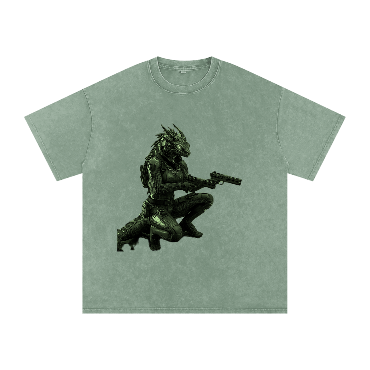 Snow Washed Oversized Cotton T-Shirt