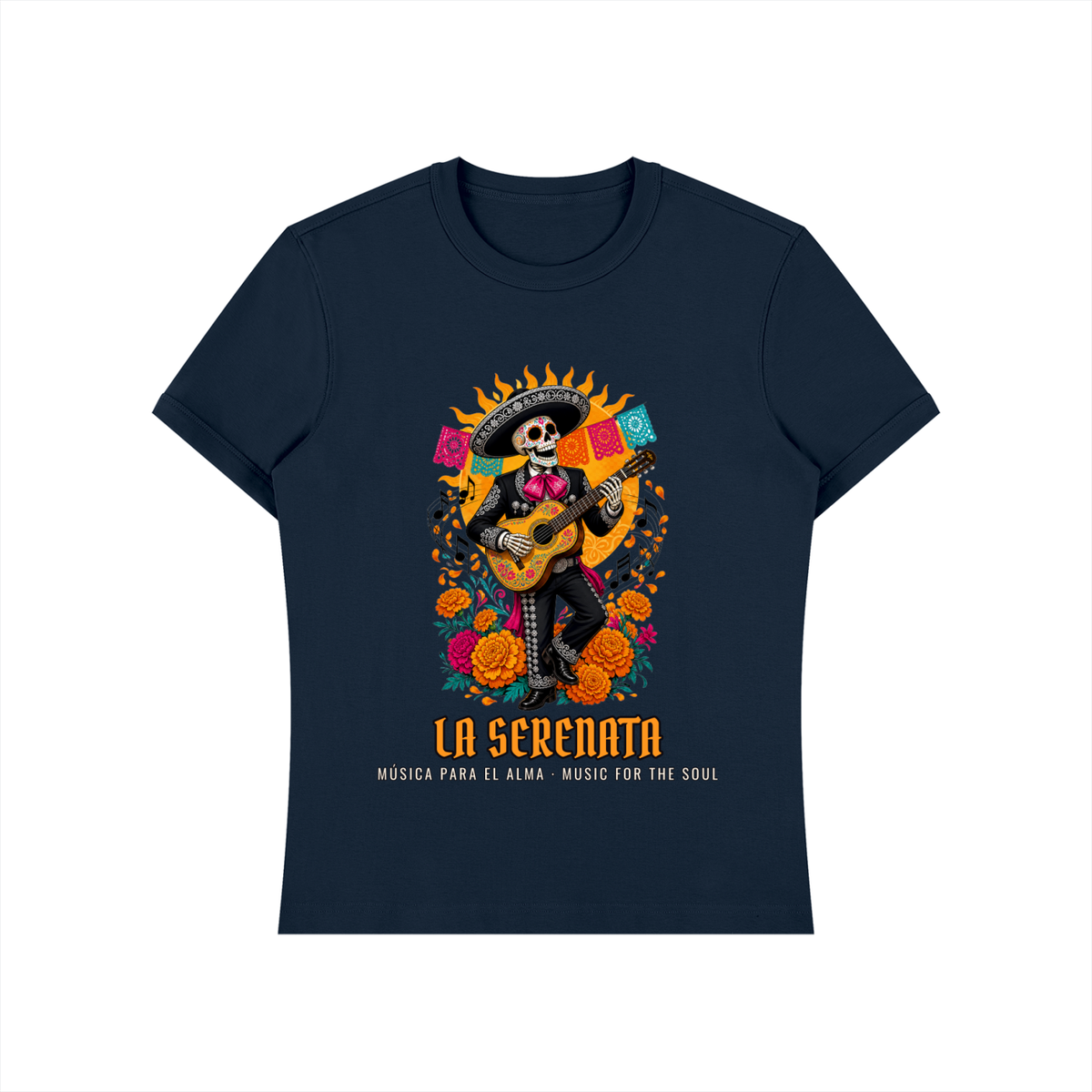 La Serenata T-Shirt | Skeleton Mariachi Día de los Muertos Graphic Tee