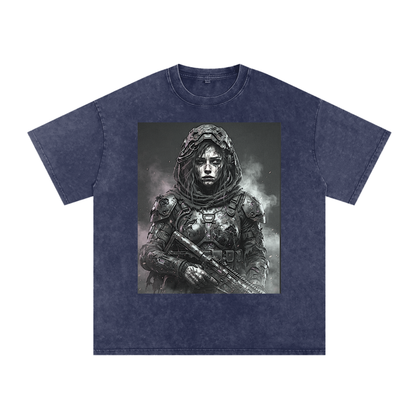 Snow Washed Oversized Cotton T-Shirt