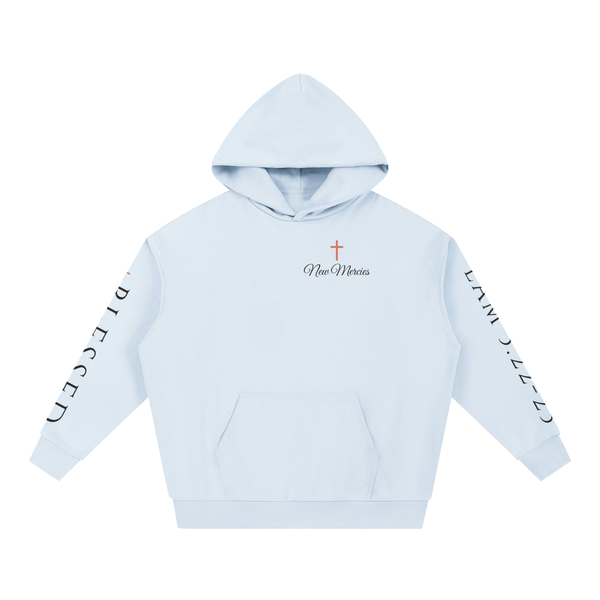 His Mercies Are New Every Morning Hoodie | Floral Bible Verse Sweatshirt, Lamentations 3:23 Christian Gift for Her