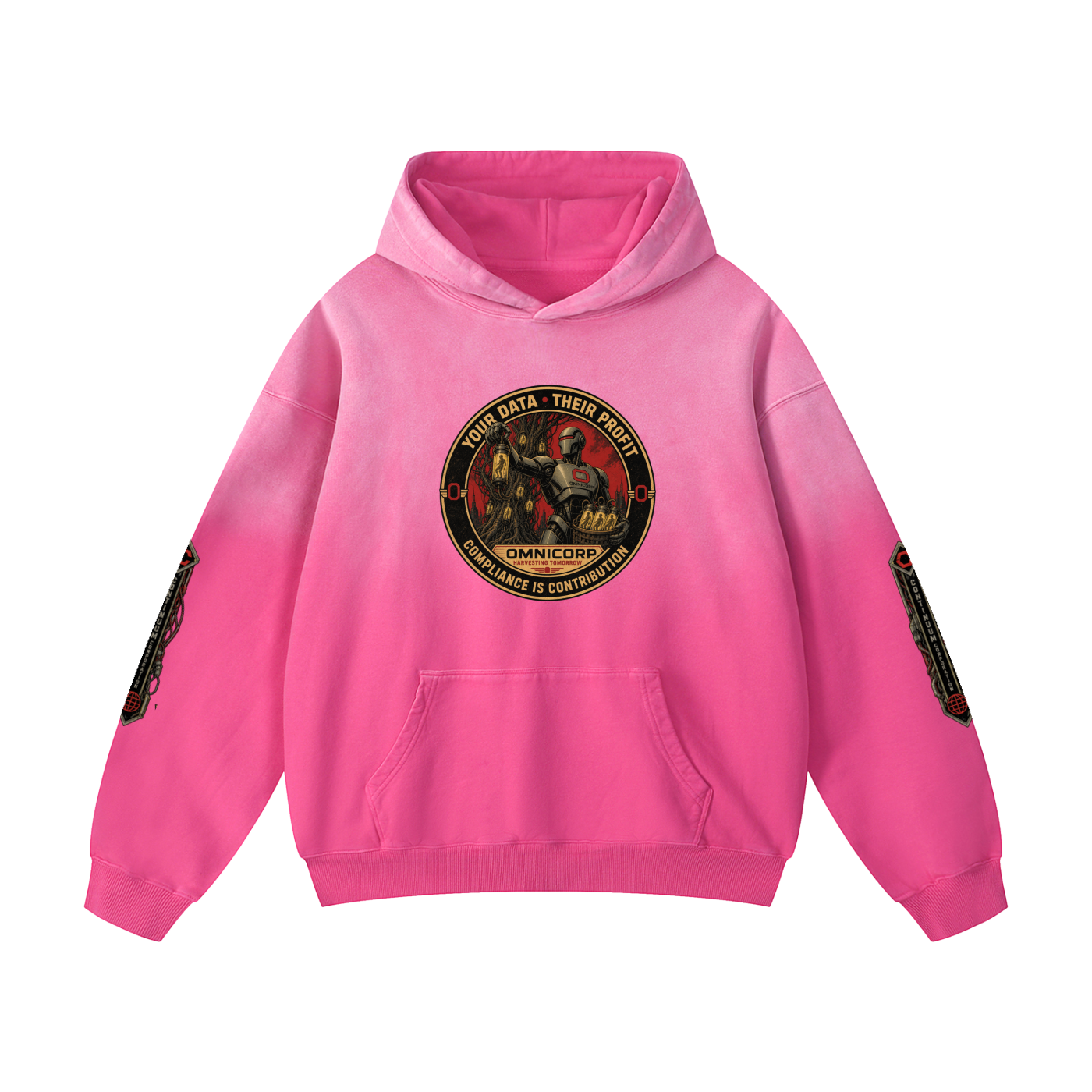 HUMAN DATA | Cyberpunk Oversized Heavyweight Hoodie