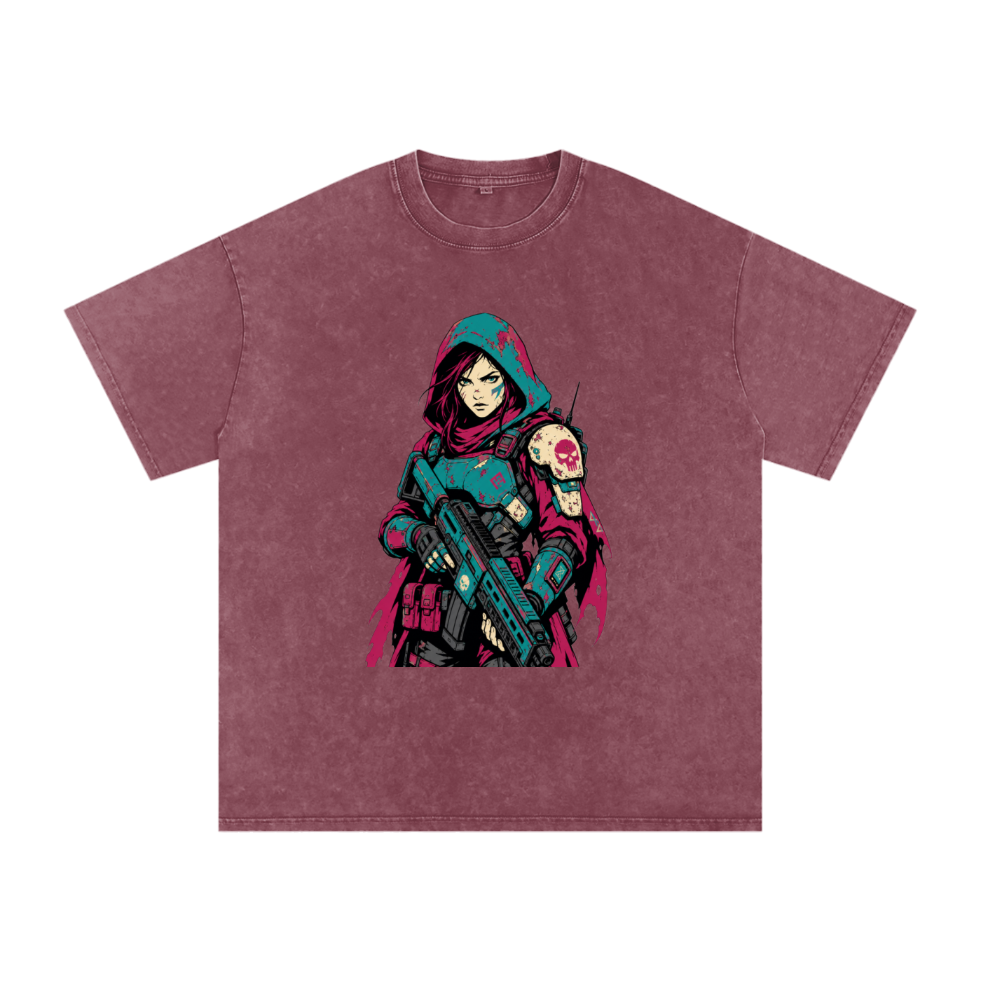 Snow Washed Oversized Cotton T-Shirt