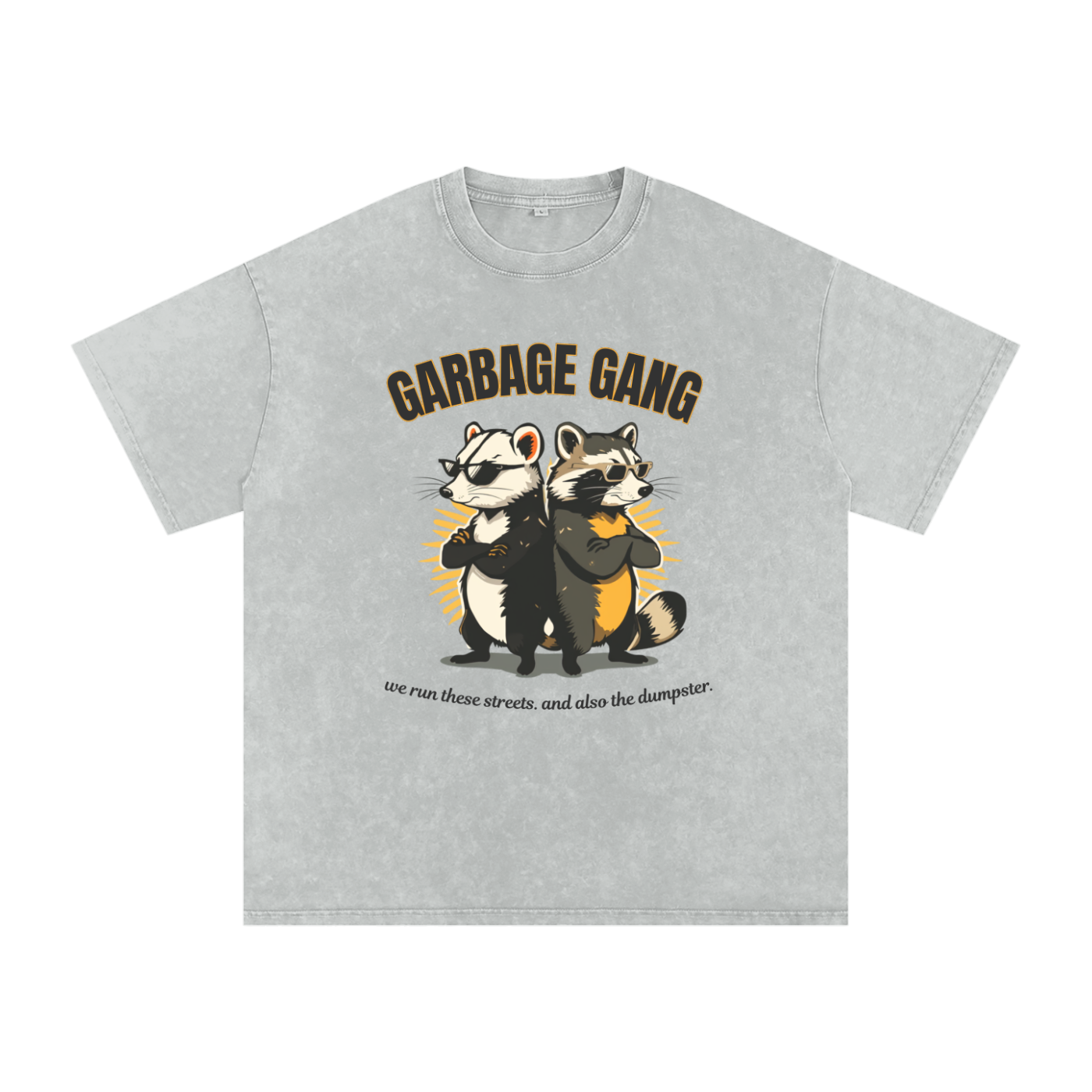 Garbage Gang | Raccoon Oversized Washed T-Shirt