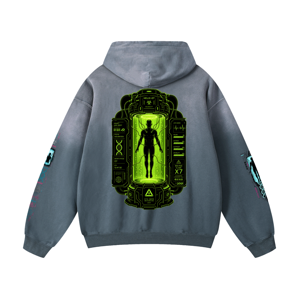 HUMAN FARM Heavyweight Sunfade Oversized Hoodie