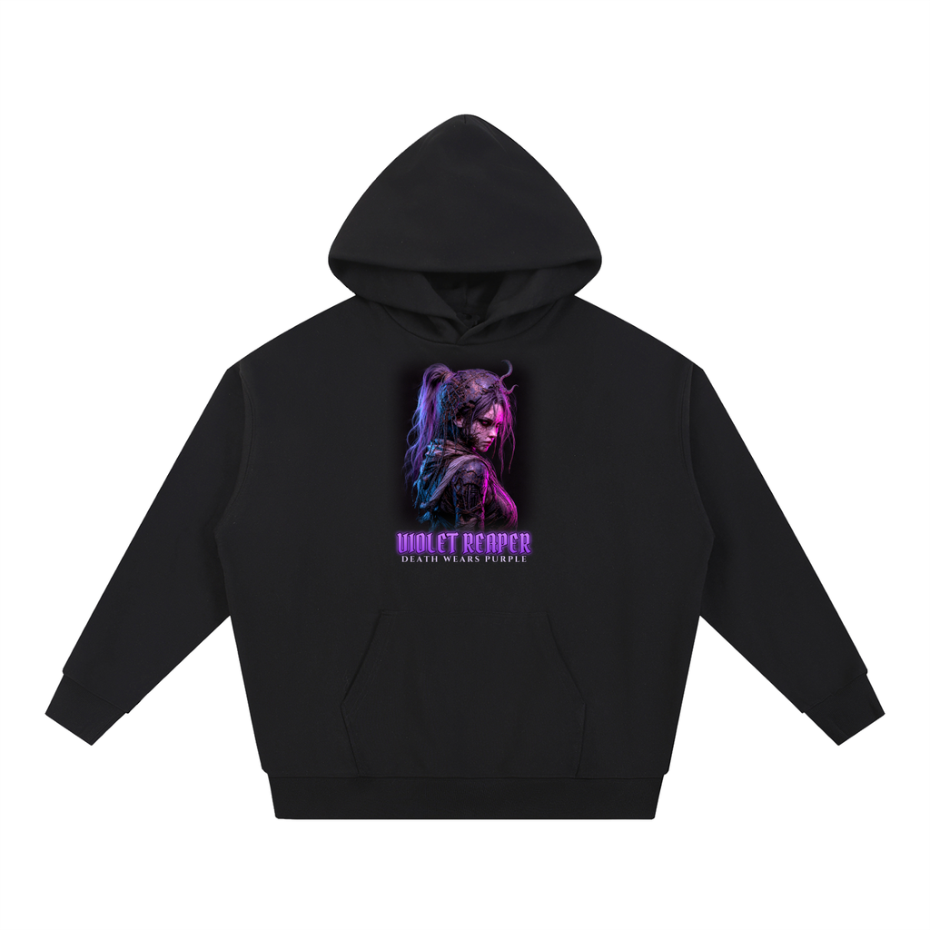 Violet Reaper Hoodie | Purple Reaper Girl Dark Art Graphic Hoodie