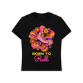 Born To Roll Shirt, Groovy Roller Skate Tee, Retro 70s Flower Power Skating Gift