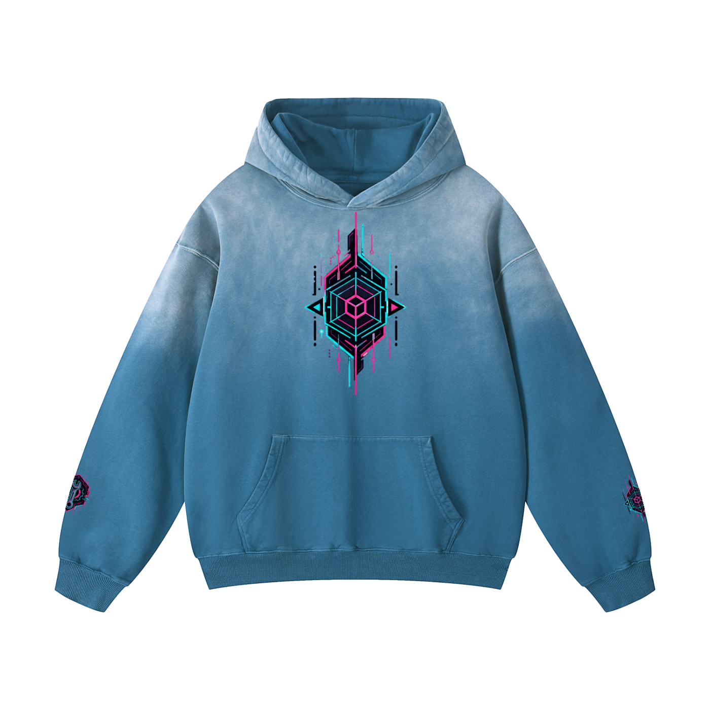 NEON MECHANIC Heavyweight Sunfade Oversized Hoodie