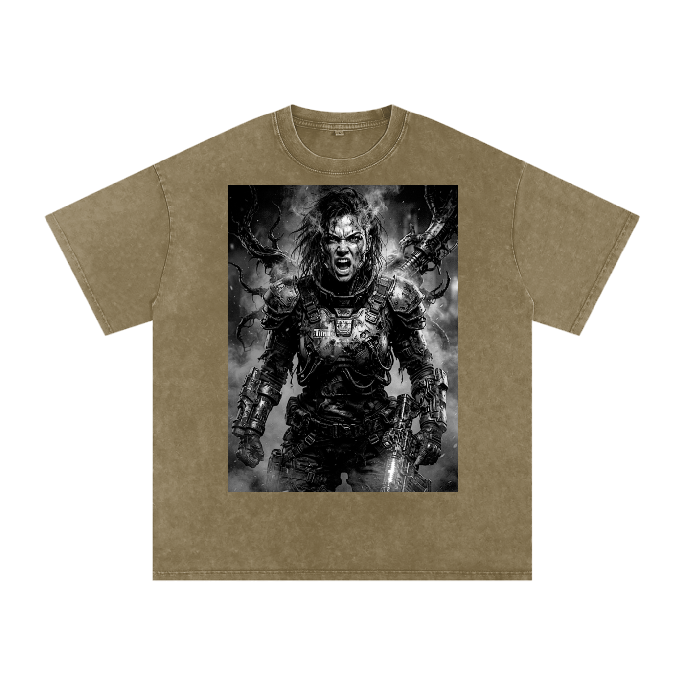 Snow Washed Oversized Cotton T-Shirt