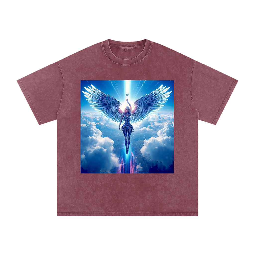 Snow Washed Oversized Cotton T-Shirt