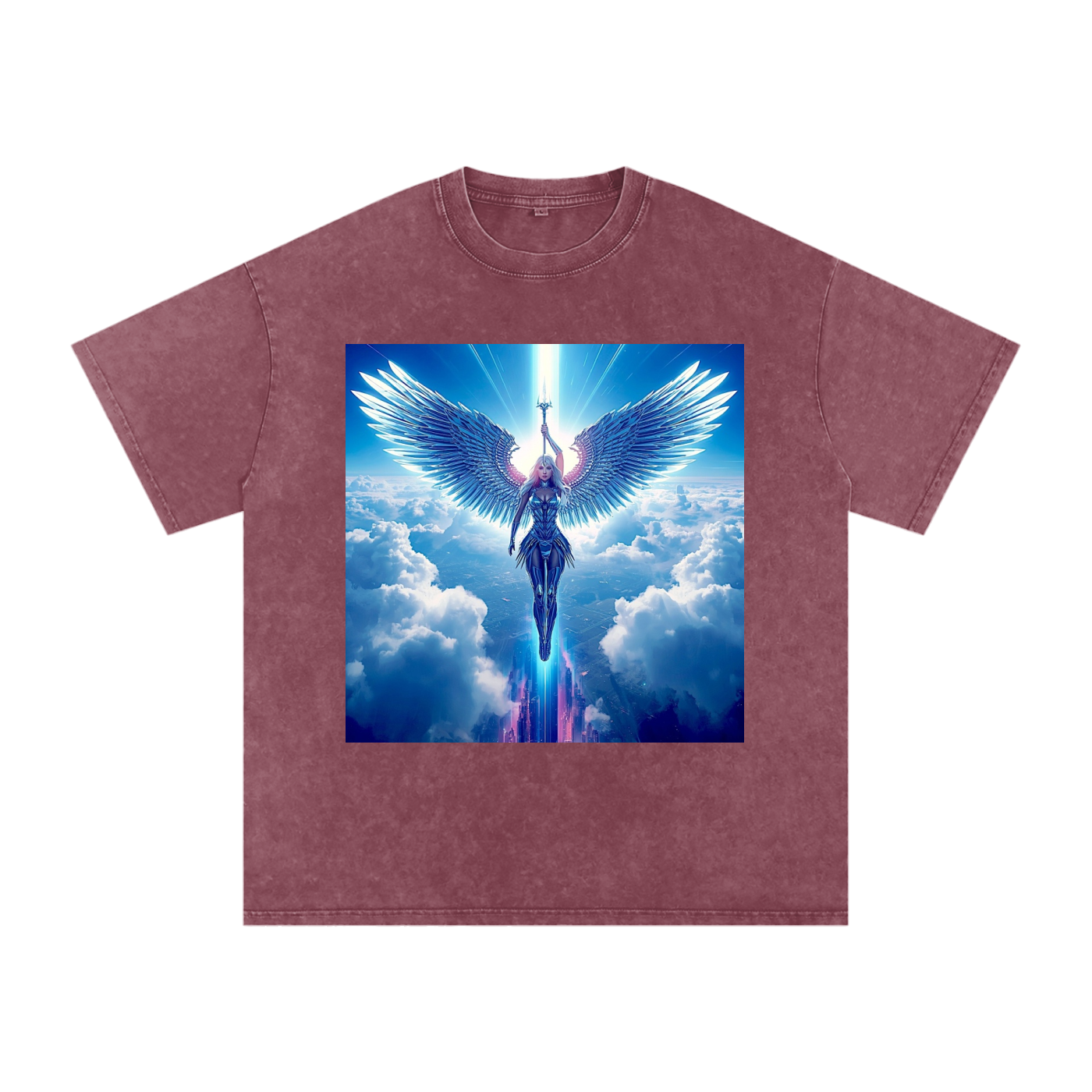 Snow Washed Oversized Cotton T-Shirt