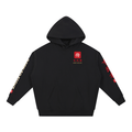 Onna-Musha Hoodie | Female Samurai Japanese Kanji Graphic Hoodie, Back & Sleeve Print