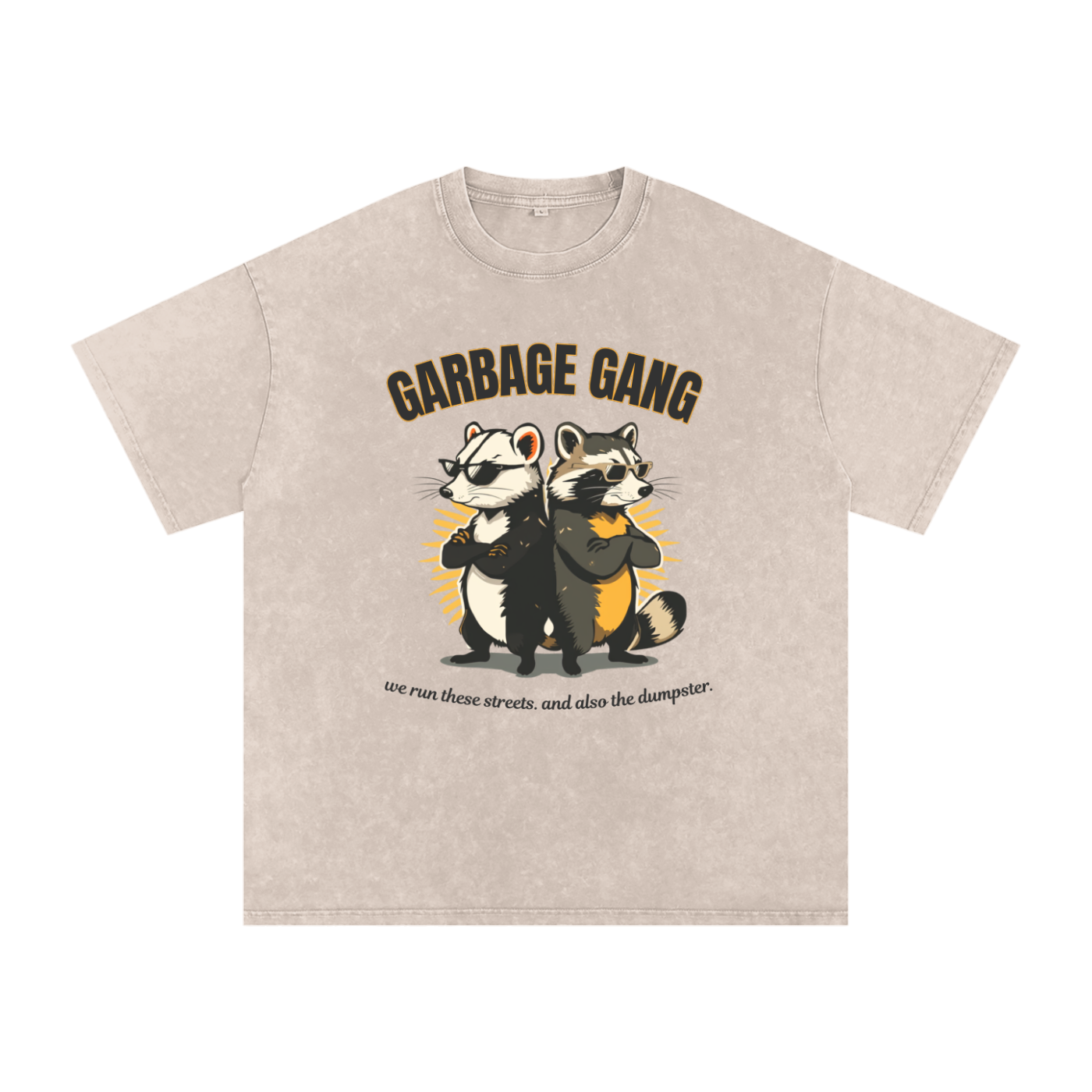 Garbage Gang | Raccoon Oversized Washed T-Shirt