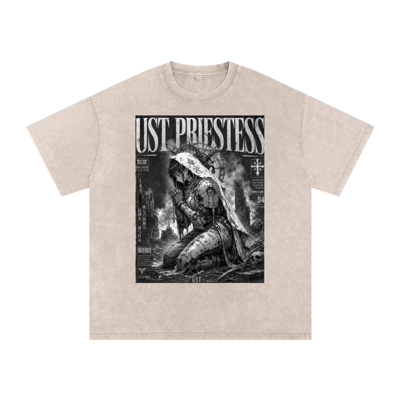 Snow Washed Oversized Cotton T-Shirt