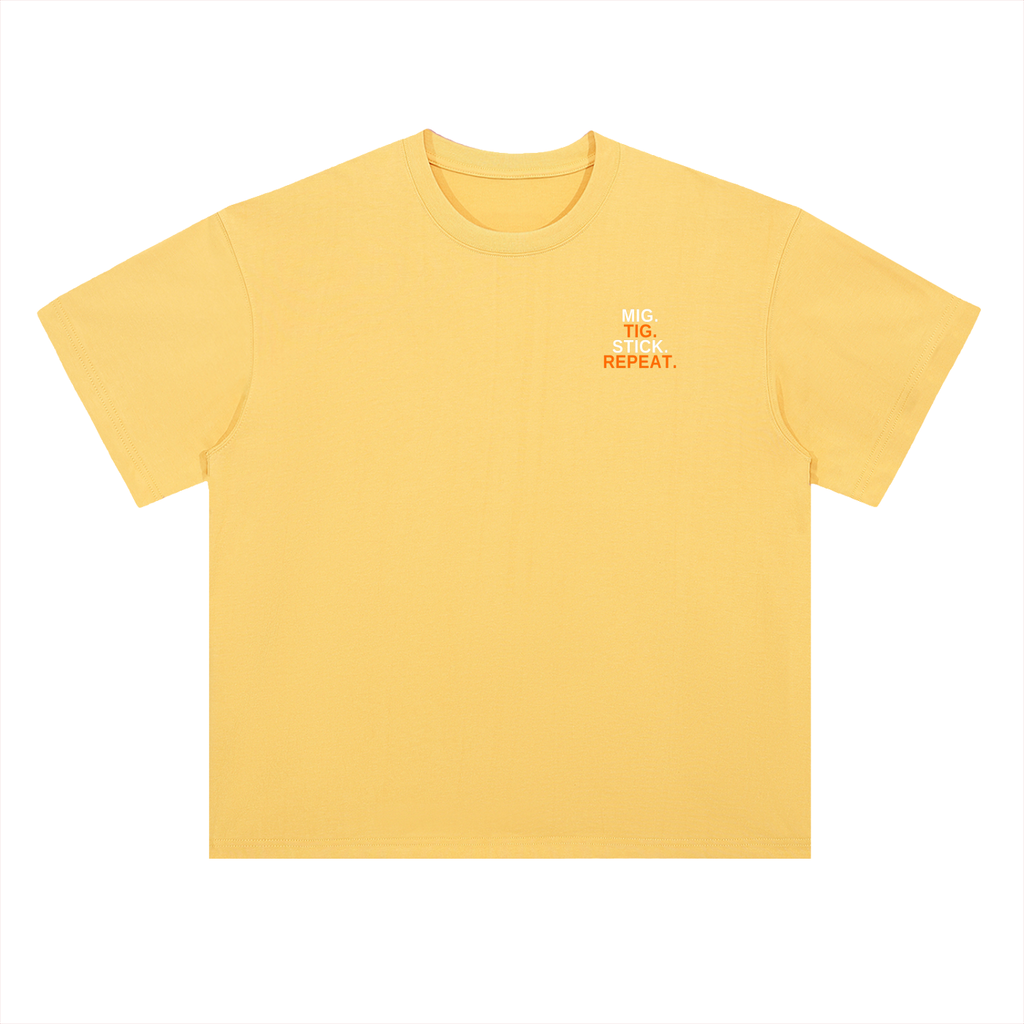 MIG STICK REPEAT Heavyweight Drop Shoulder Cotton T-Shirt