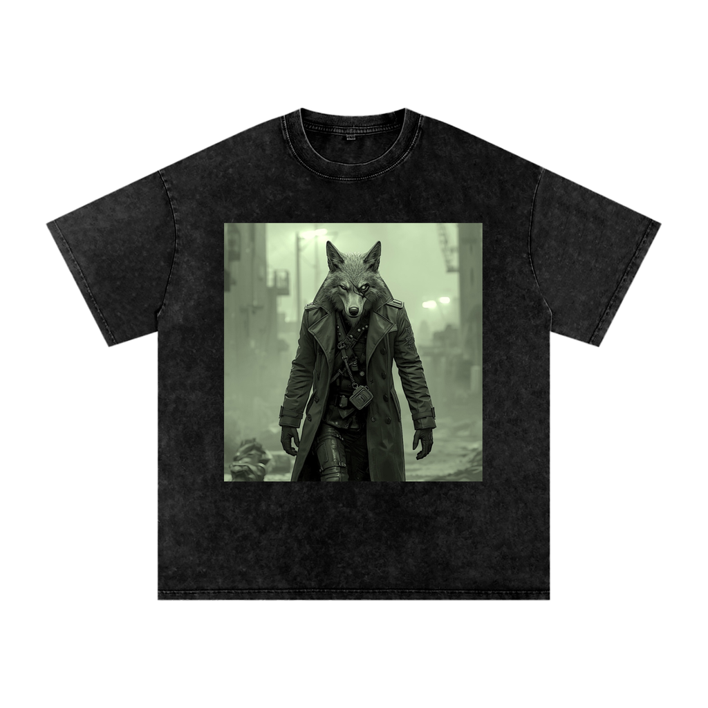 Snow Washed Oversized Cotton T-Shirt