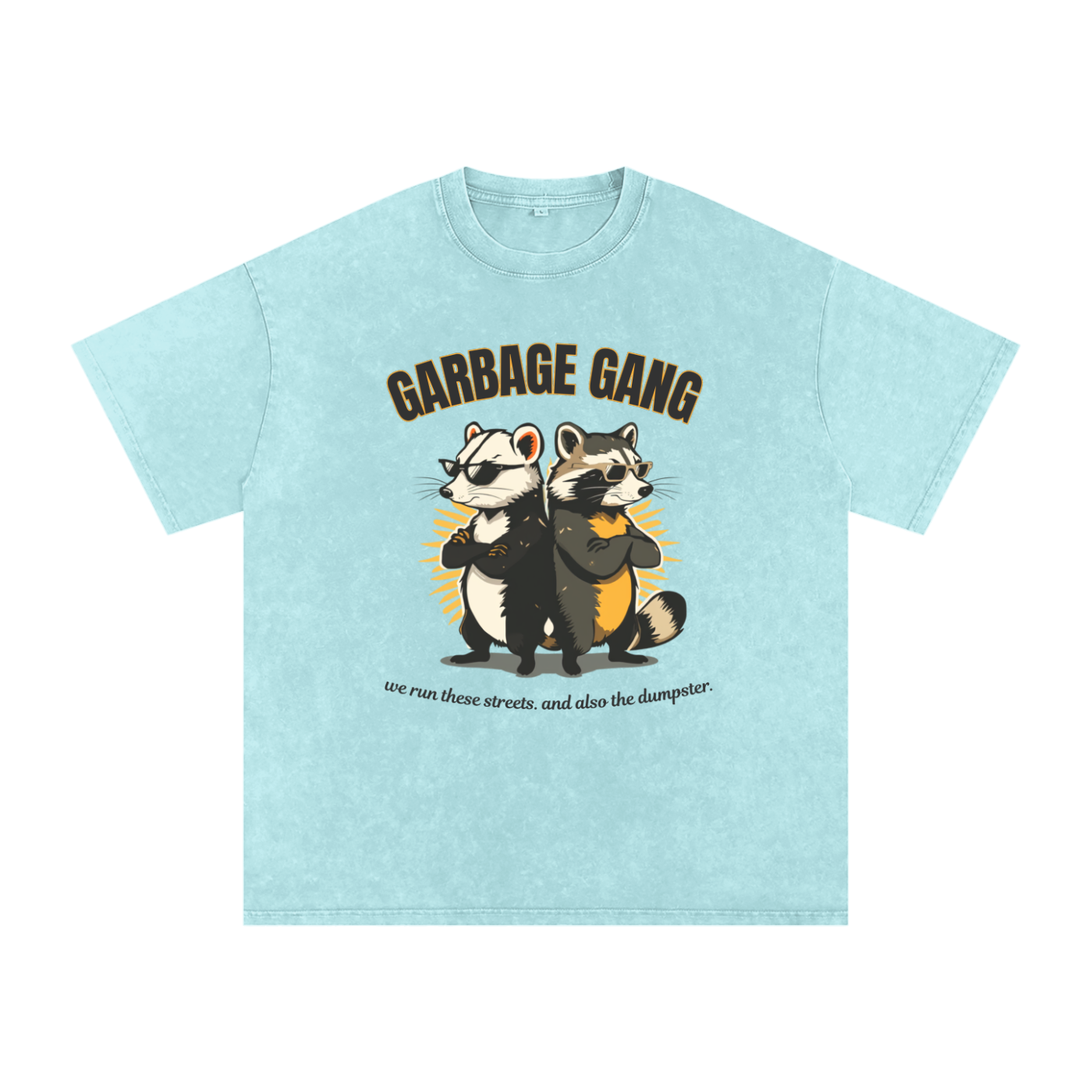Garbage Gang | Raccoon Oversized Washed T-Shirt